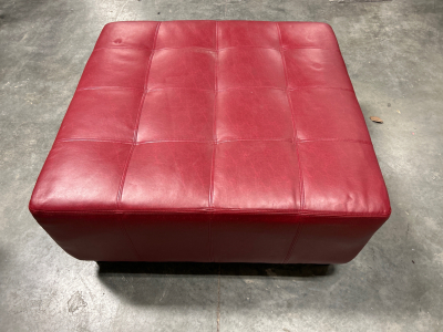 Large Red Ottoman- 39"x 39"x 18"