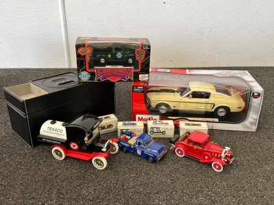 Die Cast Cars And Coin Counter Box