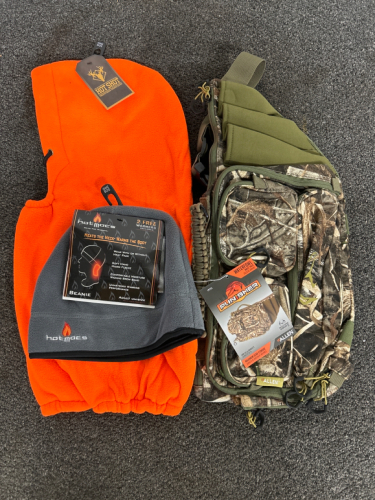 Hunting Attire Starter Pack: Hot Shot One Size Fits All Fleece Hoodie, Hotmocs Unisize Beanie And Punisher Waterfowl Waist Pack