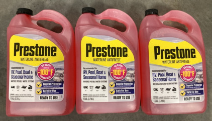 (3) 1 Gallon Prestone Waterline Antifreeze
