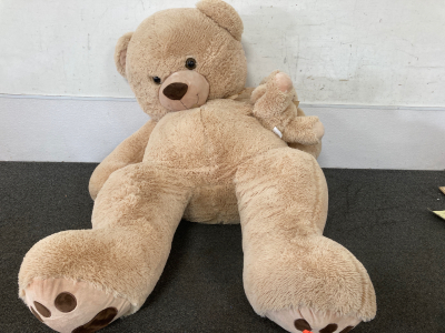 4Ft 3&rdquo; Large Light Brown Stuffed Bear