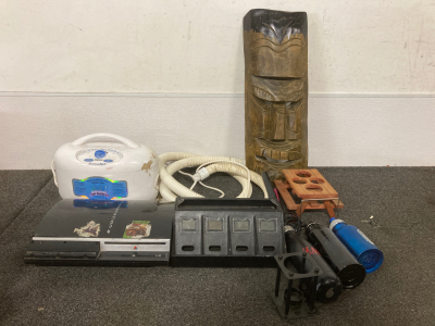 (1) Playstation 3- (No Cords) (1) BubbleSpa (3) Flask & More