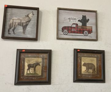 4 Wildlife Wall Hangings
