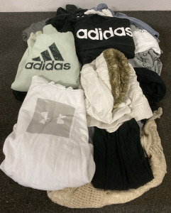 Tote Full of Clothes! Name Brands Including Adidas, Under Armor, Pink, Maurices, Guess, And More!