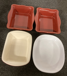 (2) Matching Bico Dishes, Good Cook Dish (7.8&rdquo;X5.8&rdquo;), And Corning Ware Dish