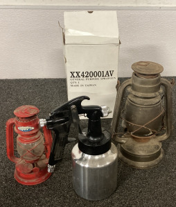 (2) Vintage Lantens and General Purpose Spraygun