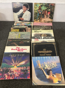 Vintage Assorted Vinyl Records Including Michael Jackson, SuperTramp, Creedance Clearwater Revival, Don Williams And More!