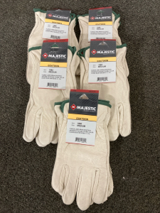 BRAND NEW! Majestic Goatskin Gloves, 5 Pairs, Size Medium