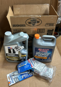(2) Gallon 10W-30 Advanced Full Synthetic Motor Oil, (1) Gallon All Vehicle Antifreeze And More