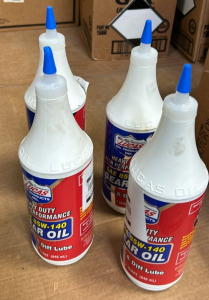 (4) 1 Qt Sae 85W-140 Heavy Duty Gear Oil
