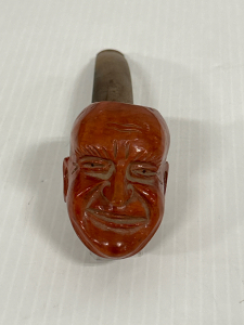 Vintage Bruyere Garantie Tobacco Pipe w/ Face Carving