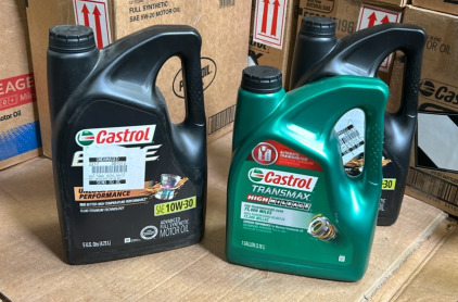 (2) 1 Gallon 10W-30 Full Synthetic Motor Oil, (1) Gallon High Mileage Transmax