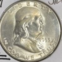 1953-S MS67 RARE Gem Silver Franklin Half Dollar - 3