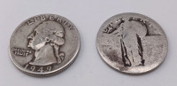 (2) Pre-1964 90% Silver Quarters Verified Authentic