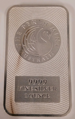 1 oz Australia Perth Mint Silver Kangaroo Bar .9999 Fine Silver