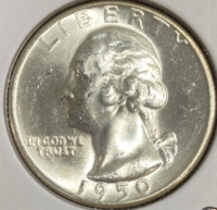 1950-S Gem BU++++ Silver Washington Quarter - 3