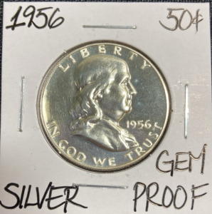 1956 Gem Proof Silver Franklin Half Dollar