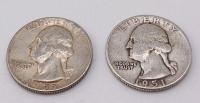 (2) Pre-1964 90% Silver Quarters Verified Authentic