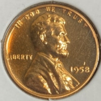 1958 Gem Proof Wheat Copper Penny - 3