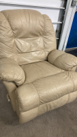 Tan Leather Electric Recliner - 2