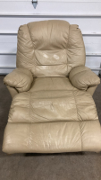 Tan Leather Electric Recliner - 3