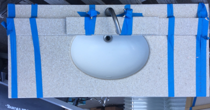 Bathroom Sink Assembly W/ Countertop & Faucet 48” x 22”