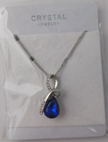 (2) Pink Crystal Jewelry Necklaces (1) Blue Crystal Jewelry Necklace - 4