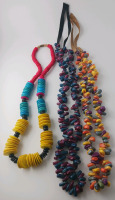 (3) Beautiful Wooden Beaded Necklaces