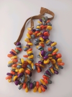 (3) Beautiful Wooden Beaded Necklaces - 4