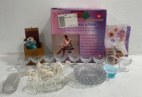 (1) Shower Stool (1) Set of Crystal Table Wear (1) Jack in the Box And More!