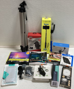 Lighting and Electronics Accessories: Selfie Sticks, Tripod, Wireless Charger, Strip Lights and more