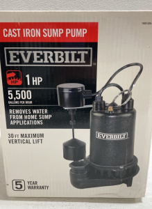 Everbilt 1 HP Cast Iron Sump Pump