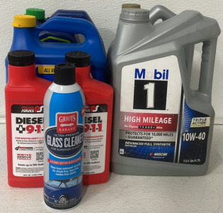 (1) STP (5qt) SAE5W-40 (2) Assorted (5qt) Anti Freeze And More!