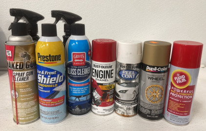 (1) Rustoleum Peel Coate Matte White (1) Ice and Frost Windsheild Treatment And More!