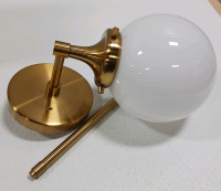 (1) Signature Outdoor Wall Sconce (1) Signature Gold Wall Sconce. - 2