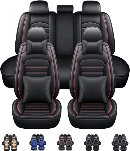 Joyoto Luxury Car Seat Covers (Black & Red)