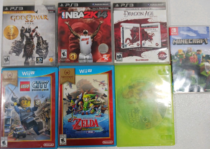 (5) PS3 Games (2) Wii Games (1) Nintendo Switch Including Minecraft, NBA2K14, God of War & More!