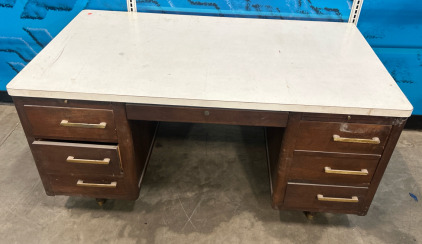 Wooden Desk W/ White Top