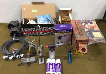 Sterling Butane Torch, Ammo Box, Washing Machine Water Lines & More