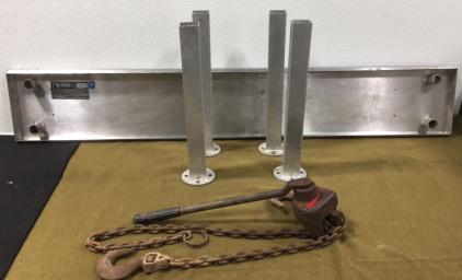 One Ton Ratcliff Chain Hoist & Eagle Stainless Steel Table