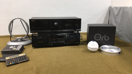 (1) Pioneer Dual Stereo Cassete Deck Model CT-W404R, (1) TEAC Stereo Cassete Deck Model V-375 & More