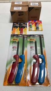 BiC Lighters: (24) EZ Reach, (12) Classic Special Edition, (2) Packs of 2 Multipurpose