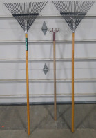 (1) Weed Wacker & (3) Rakes - 4