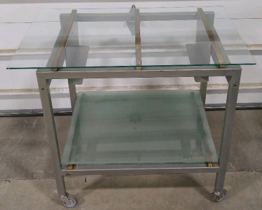 Glass Desk wth Wheels