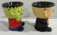 (2) Halloween Candy Dishes (1) Frankestein (1) Dracula - 6