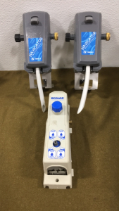 (1) ECOLAB OAS PRO 4MB Dispenser & (2) Navagator Triple S, Single Button Control System