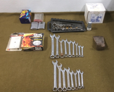 Assorted Box Wrenches, Sockets & More