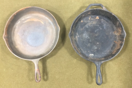 (2) 12” Lodge Cast Iron Skilletts