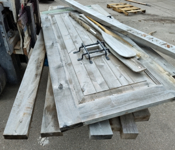 (2) Vintage Wooden Doors,Milled Lumber and More