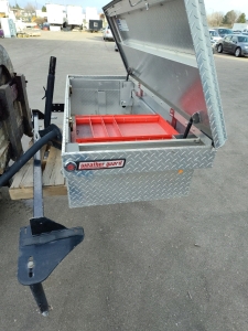 Weather Guard Diamond Plate Aluminum Tool Box with Truck Mounting Brackets 27"x71"x16"